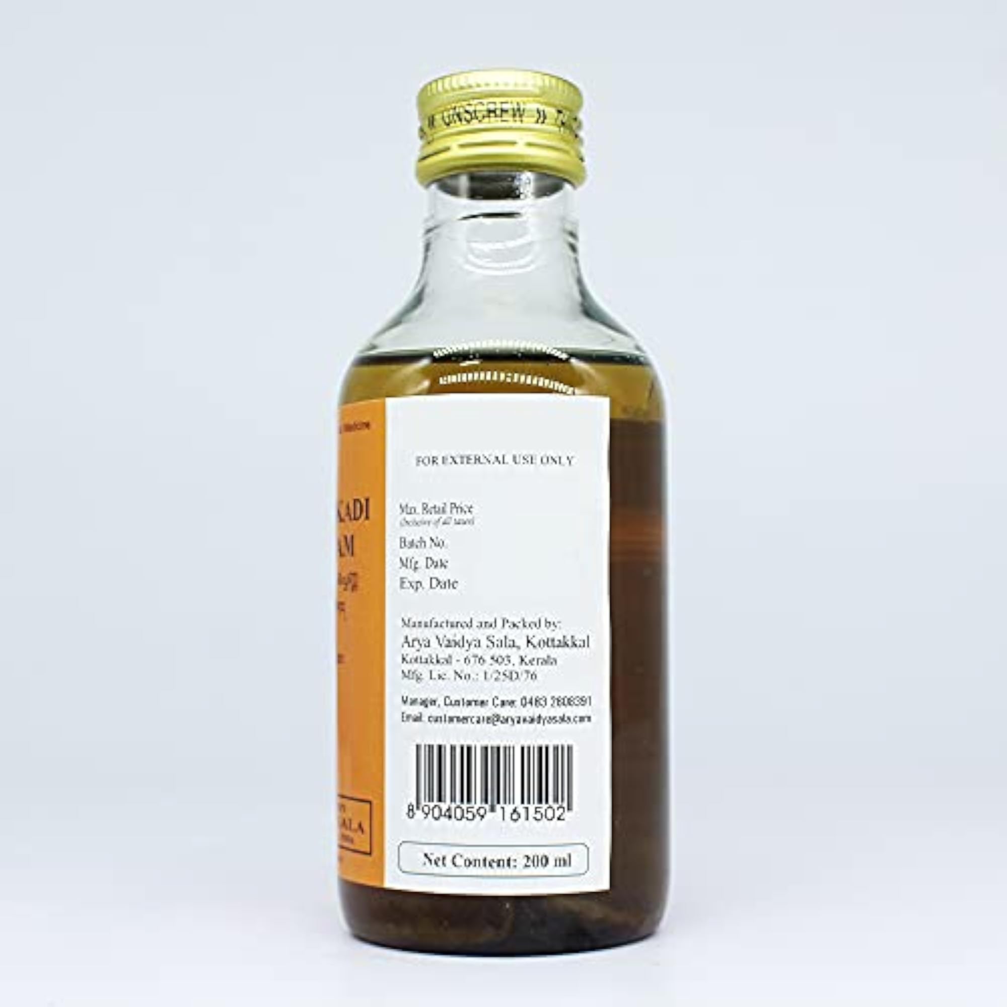 Panchavalkadi Kera Tailam Herbal Oil, 200ml Pack