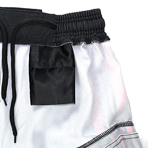 Foto von Dynamix Athletics Hybrid MMA Fight Shorts Sharp - Grappling Kampfsport Fitness Mixed Martial Arts Sport Training Hose für Herren mit MESH-Gewebe (as3, Alpha, l, Regular, Regular, Grau/Schwarz)