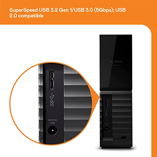 Image of Western Digital 4TB My Book Desktop External Hard Drive, USB 3.0, External HDD with Password Protection and Backup Software - WDBBGB0040HBK-NESN