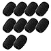 マイクスポンジ 風防マイク 10個セット 4種類のサイズ 防風 防雑音 防噴射 高密度防音素材 インカム/ヘッドセット/拡声器対応 交換用ブラックカバー