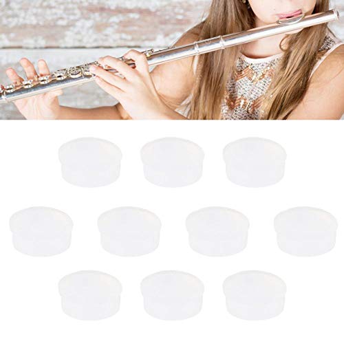 Vbest Life 10Pcs Flute Hole Plug,Rubber Replacement Kits Musical Instrument Accessories Flutes Repair Parts Accessories 7X2.5Mm(Transparent) #TOP7