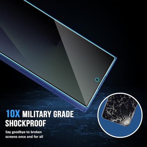 Image of ArmourPro Privacy Tempered Glass for Samsung Galaxy Z Fold 7, Anti Spy Anti Peeping Screen Protector, Edge-to-Edge Full Coverage, 9H Hardness with Cable Protector | Black