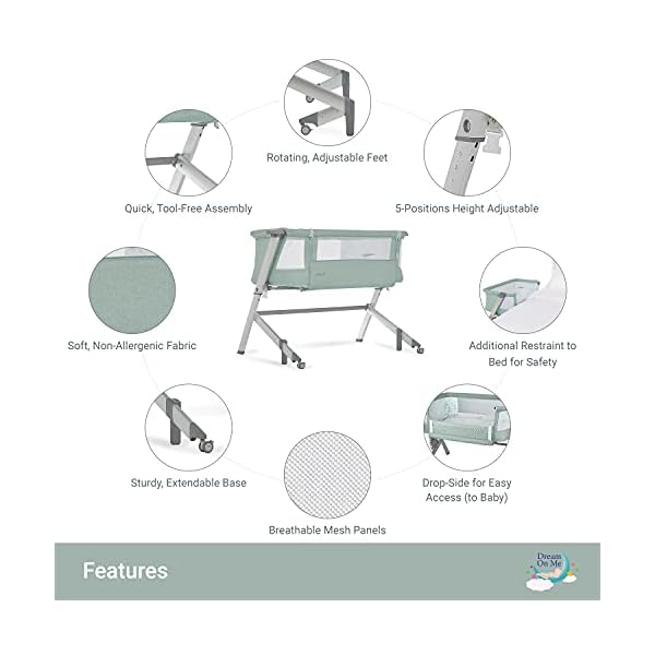 Dream On Me, Skylar Bassinet & Bedside Sleeper - Image 6