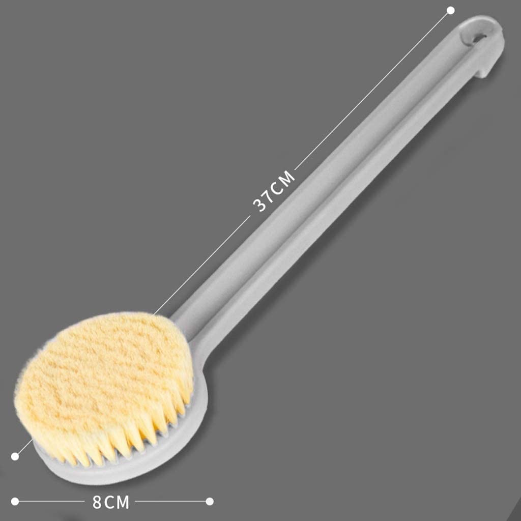 Szczotka do kąpieli Artefakt do kąpieli Szczotka do kąpieli Szczotka do wycierania pleców Długa rączka Szczotka do wycierania pleców Dorosły Miękkie pocieranie pleców Wygoda, szary (biały)