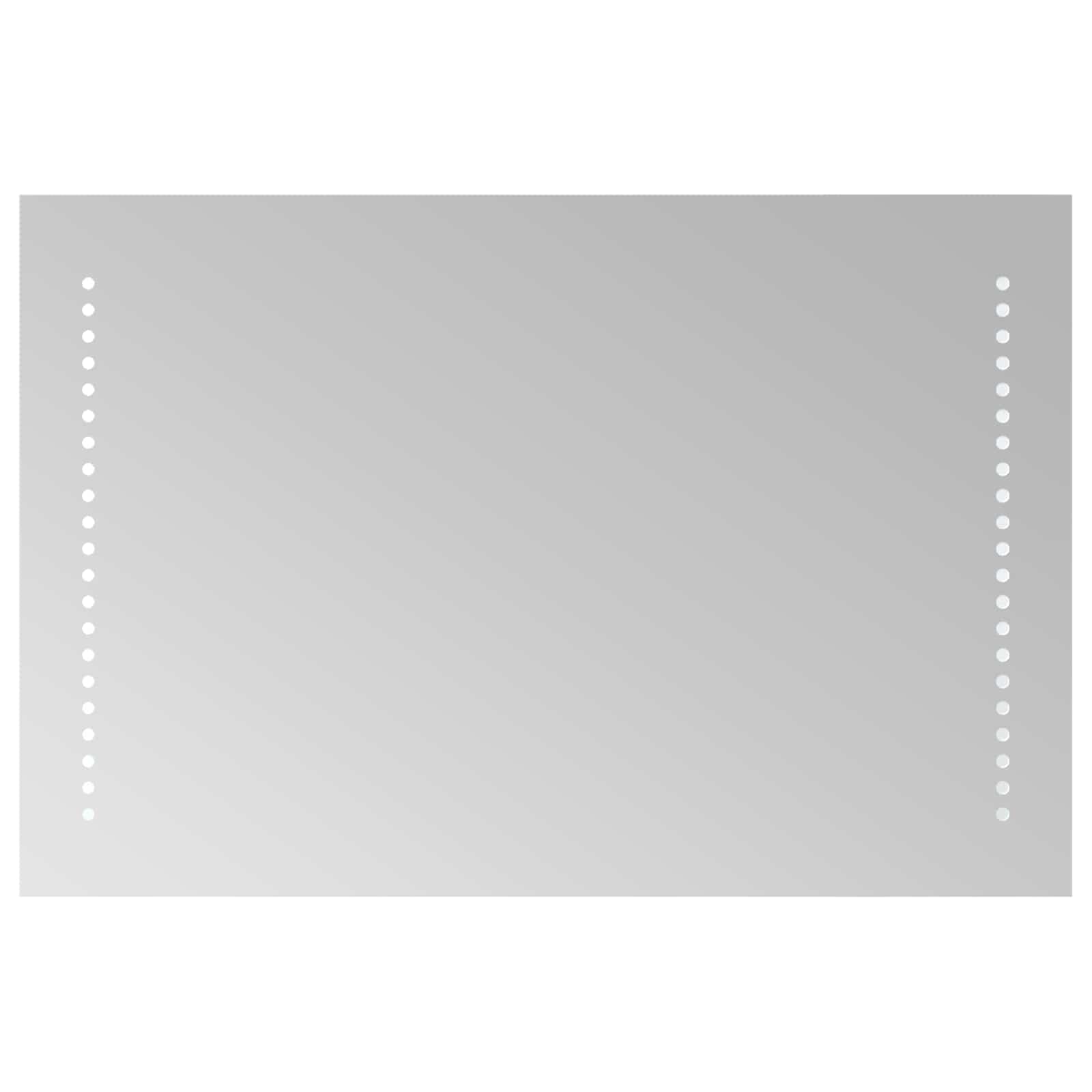 vidaXL Espejo de baño LED Transparente 60 x 40 cm Vidrio Templado