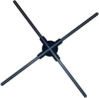 65cm 3D Hologram Fan LED Display, 25.6 Inch Holographic Advertising Display with Transparent Protective Cover and Desktop Stand for Retail Store, Exhibition