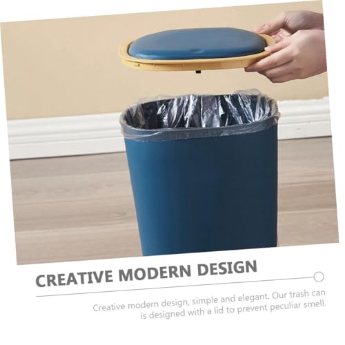 Papelera doméstica conveniente con tapa para cocina y baño miniatura 3