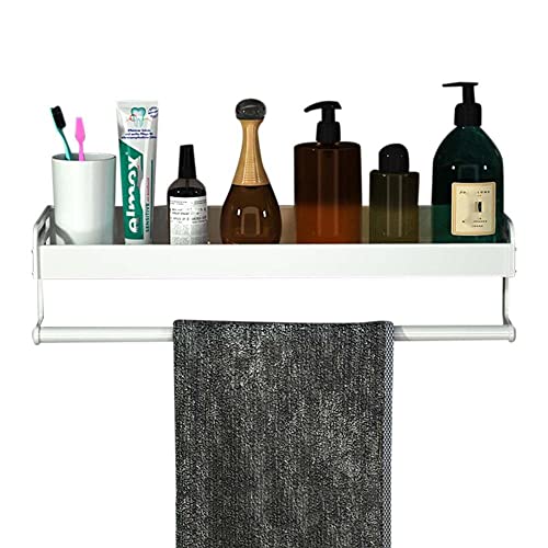 Étagère de salle de bain sans perçage adhésive support mural blanc cuisine