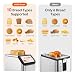 YUKO Smart LCD Touchscreen Toaster, 2 Slice Wide Slot Toaster with 10 Bread Presets, Memory Function & 6 Browning Levels, Stainless Steel Digital Toaster for Perfect Toast Every Morning