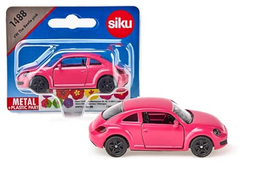 siku 1488, VW The Beetle, Metall/Kunststoff, Pink, Öffenbare Türen,...