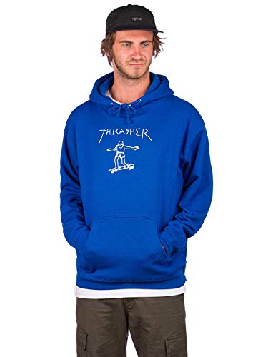 THRASHER Gonz Hood Felpa, Uomo, Royal, XL