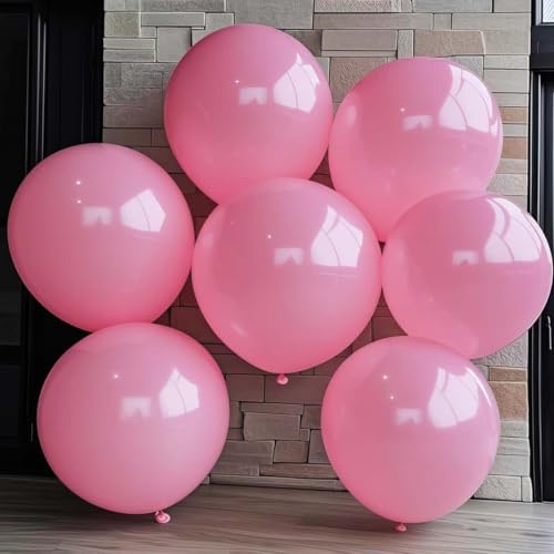 Image of 30 Pack Pink Balloons 36 Inch Pink Latex Party Large Balloon Bulk for Various Party Events Decorations
