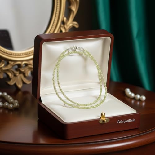Collier de perles de péridot authentique 5mm, finis les bijoux ternes et fragiles - 5