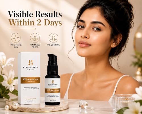 Image of 10% Vitamin C and Niacinamide Face Serum Duo, with Glutathione, Hyaluronic Acid, Alpha Arbutin,Visible results within 2 days 30 ml