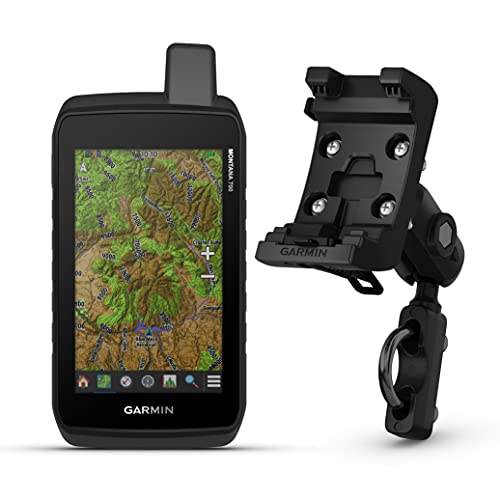 Garmin Montana 700 Rugged GPS Touchscreen Navigator with TopoActive Maps (010-02133-00) with Garmin Motorcycle and ATV Mount Kit
