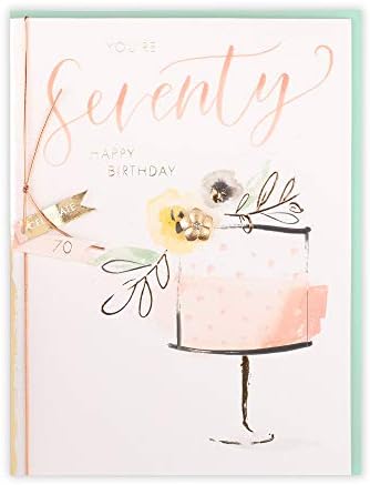 Clintons: Celebration 70th Birthday Card, Female | For Her 201 x 155mm multi-colour 1153062