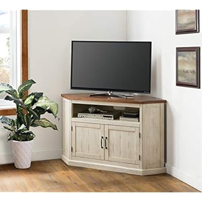 Martin Svensson Home Rustic Stamd Corner TV Stand Antique White and Honey Tobacco 41eEB1Ao5VL. SS400