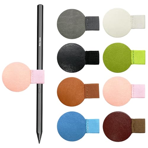 BOZILY 8 Stück Stiftschlaufe Selbstklebend 8 Farben Elastische Stiftschlaufe mit Elastische Schlaufe Rotundität Adhesive Pen Holder für Tagebuch Klemmbrett Nachrichtentafel Kühlschrank Tablette