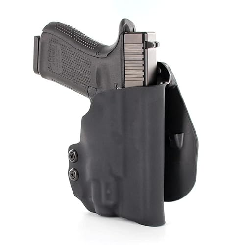 R&R Holsters - Outside The Waistband (OWB) Kydex Paddle Holster for Olight PL-Mini 2 Valkyrie 600 Lumen - Matte Black