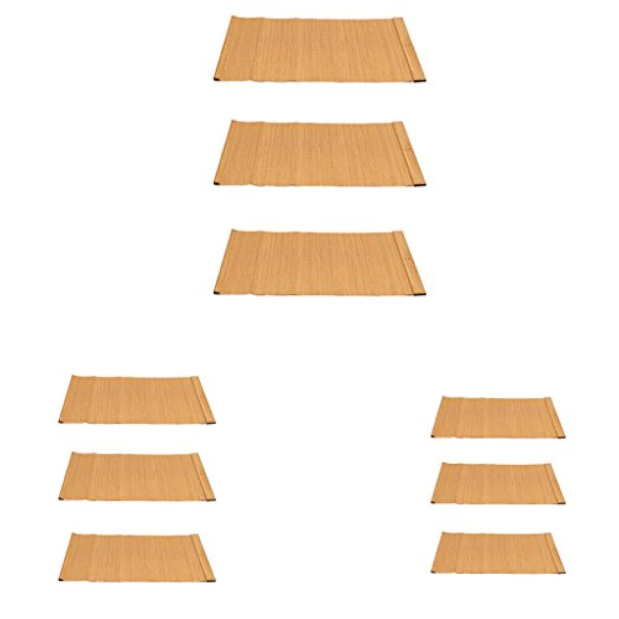 3 Pieces Bamboo Rectangle Placemats Table Mats Coasters