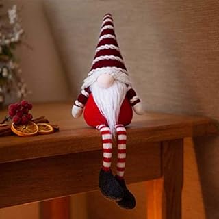 HomeZone Deluxe 40cm Gonk Santa Claus Father Christmas Standing Sitting Figure Christmas Decoration Xmas Ornament Figurine