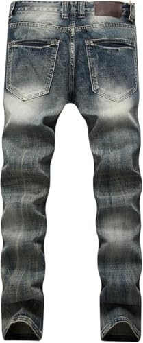 Maiyifu-GJ Men's Ripped Distressed Slim Fit Denim Pants Fashion Destroyed Hip Hop Biker Jeans Stretch Skinny Jeans Trousers2