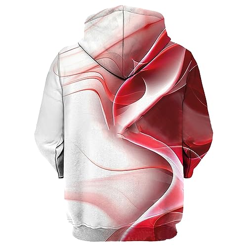 Ymosrh Men's Novelty Hoodies, Print Hooded Sweatshirt Long Sleeve Drawstring Casual Pullover Hoodies with Pocket, M-6XL2