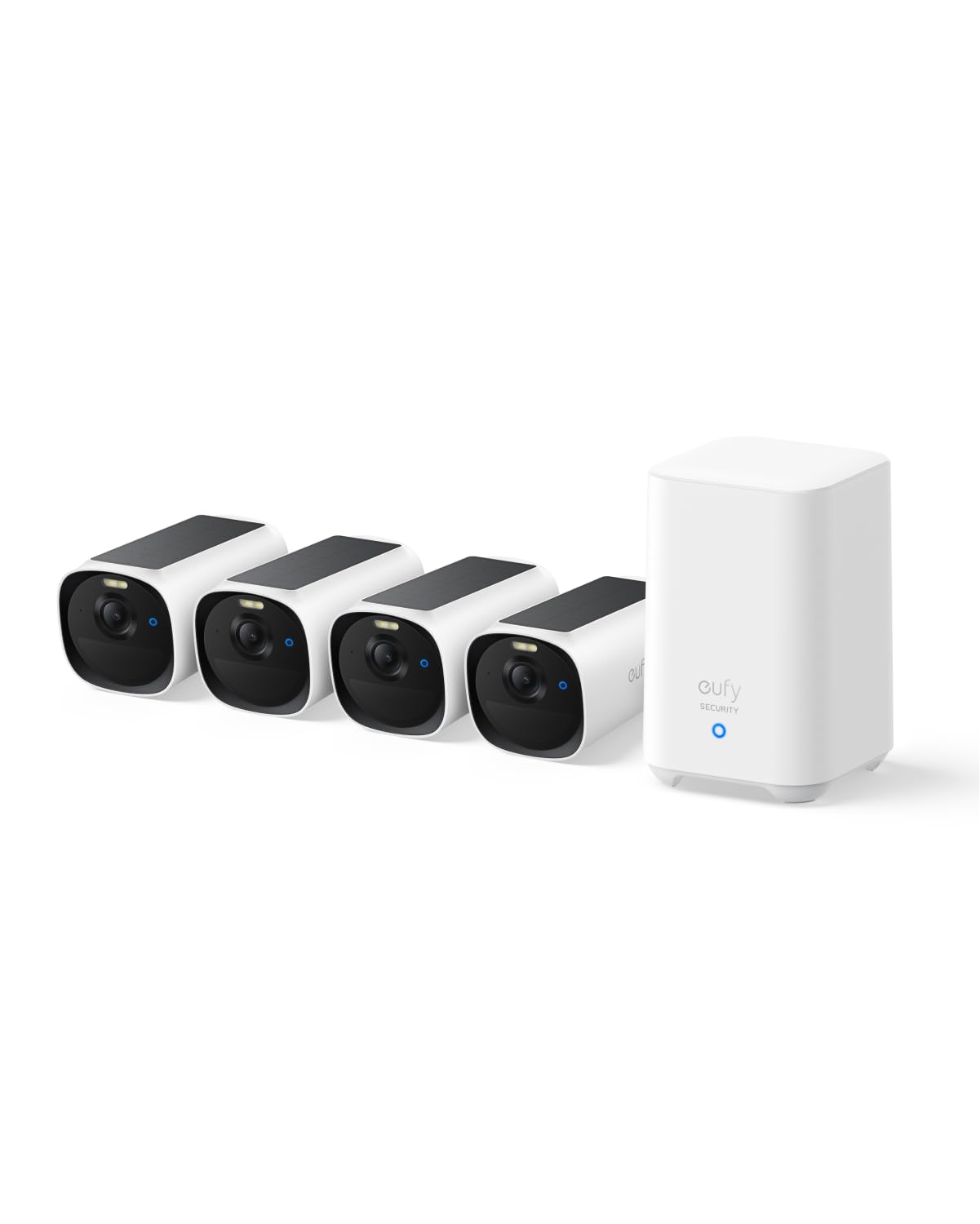 eufy Security eufyCam E40 Camara vigilancia WiFi Exterior Solar, resolución 2K con Panel Solar Incorporado, visión Nocturna MaxColor, Sin Costo Mensual, Almacenamiento Local, Equipado con homebase2