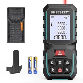 Laser Tape Measure 2-in-1, MiLESEEY Rechargeable Laser Measure 131ft, Tape Measure 16 Ft with Multifunctional Buttons, M/in/Ft Unit Switch, HD LCD Display, Movable Magnetic Hook