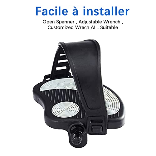 Pédales de vélo d'appartement de rechange avec sangles de fixation antidérapantes