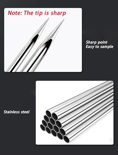 Durable Stainless Steel Soil Sampler Probe Rod - 40-80cm Grain Sampling Tool for Fertilizer & Powder, Ideal for Gardening & Agriculture Use, Efficient Soil Testing Instrument