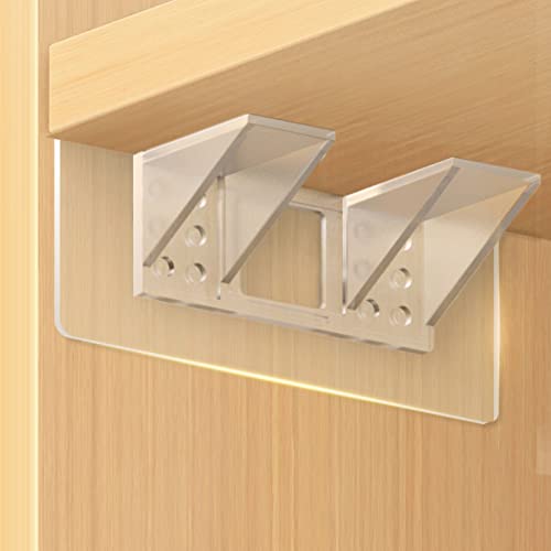 Shelf Support Pegs 2 Pcs Punch Free Shelf Support Peg (15cm*7cm),Double Row Shelf Support Pegs Self Adhesive Shelves Holders,L-Shaped Support for Cabinet,Shelve,Wardrobe,Bookshelves