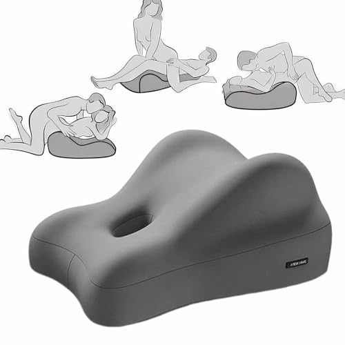 AIDODIA CojíN De GlúTeos para Parejas, CojíN De GlúTeos para Mujeres Embarazadas，CojíN ErgonóMico para Parejas – CuñA De Espuma Memory Foam, Soporte Lumbar Y para Posiciones, 45 X 35 X 13 Cm (Gris)