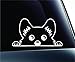 Corgi Peeking Dog Symbol Decal Funny Car Truck Sticker Window (White)