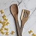 Country Kitchen 5 Piece Nonstick Utensil Set Acacia Wooden Kitchen Tools for Serving and Healthy Cooking with Grey Inlay Design
