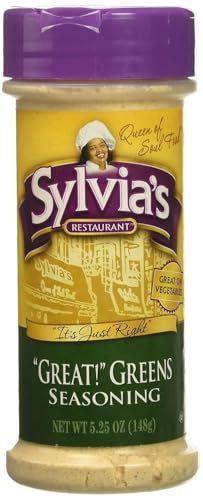 Sylvia's Restaurant Great! Greens Seasoning for Scrumptious Southern Collard Greens, All-purpose Vegetable Seasoning, 5.25oz