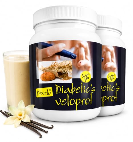 Image of Develo Diabetic Protein Powder Sugar Free Nutrition for diabetes Care - 2kg (Pack of 2) Vanilla