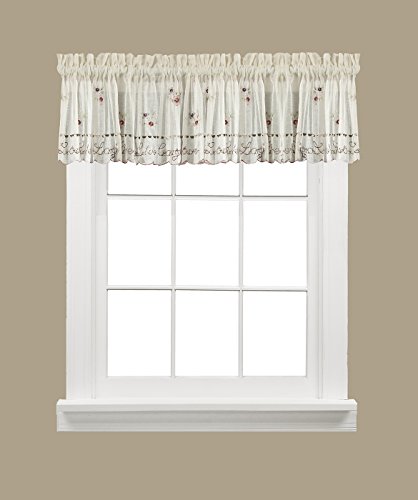 Saturday Knight Live Laugh Love Multicolored Embroidered Valance