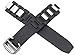 Hooxue Black/White Rubber Watch Band Silicone Strap deployment clasp Compatible with 20mm Must Cartier 21 Chronoscaph Autoscaph Quartz (Black)