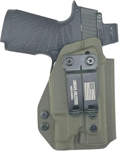Lindahl Holster IWB Kydex for Sig P365XL + TLR-7 Sub Fits SIG Rail Mount Only Not for Macro Grip or 1913 Light Concealed Carry Optic in USA (OD Green Left Hand)