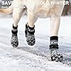 EXPAWLORER 6Pcs Anti-Slip Dog Socks to Prevent Licking Paws,Winter Snow Dog Boots & Paw Protectors, Dog Booties Traction Control on Hardwood Floor,Dog Shoes for Puppy Small Medium Large Senior Dogs