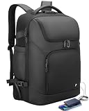 RoyalAnt Backpack for Men, Anti Theft Convertible Laptop Backpack with Wheels,50L Rfid Personal Item Wheeled Backpack for Travel Business Work, Black