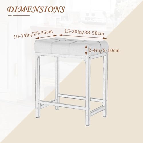 Fundas de taburete rectangulares e impermeables para proteger bancos de cocina 5