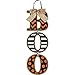 "Boo" Halloween Wall Sign - Hanging Wood Letters with Burlap Bow - 18 Inches Long