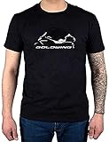 Fashion Goldwing Motorcycle Cruiser Logo T Shirt Tops Color Black, Size XL