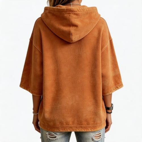 Fall Sweatshirts for Women 2026 Y2K Loose Fit 3/4 Sleeve Cute Sweatshirts - image 3