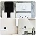 2 Pcs Wall Mount Phone Holder Self Adhesive Phone Shelf with Data Cable Receiving Hole, Charger Remote Control Storage Box, Cell Cradle Bedside Organizer Remote Control Stand for Home Office