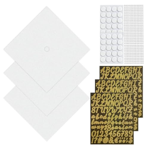 10 Pieces Graduation Cap Decoration Blank Graduation Cap Topper Glitter CardStock Alphabet Letter Stickers for Cap Decor(White)