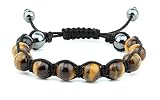 Natural Hematite Lucky Gemstone Bead Adjustable Pull Tied Bracelet Fits All Men Women