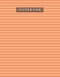  Notebook Orange (Pantone) Color Horizontal Line Baby Elephant Pattern Background Cover: Bill, Planner, 8.5 x 11 inch, Life, 21.59 x 27.94 cm, 110 Pages, Daily, A4, Organizer, Journal